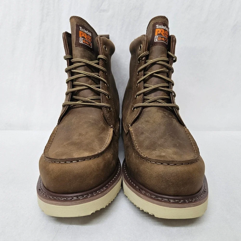 Timberland PRO Wedge‎ 6 Inch Work Boots TB1A5SXH214 Brown Leather Men Size 12